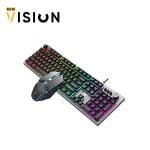 AULA T200 Mouse Keyboard Combo Black Multi-function knob RGB Backlight Effects